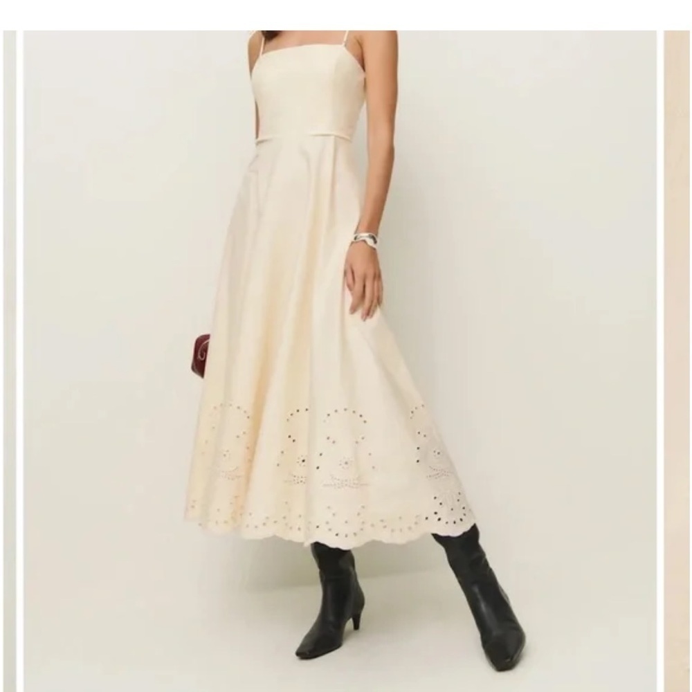 REFORMATION Cherie Dress In Sugar - Picture 3 of 11